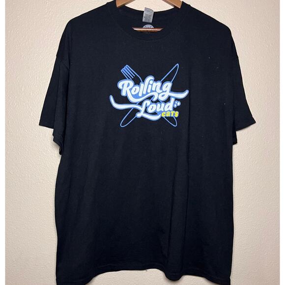 🍽️ Rolling Loud “Eats” Graphic Tee – Gildan DryBlend Size XL - Picture 1 of 5